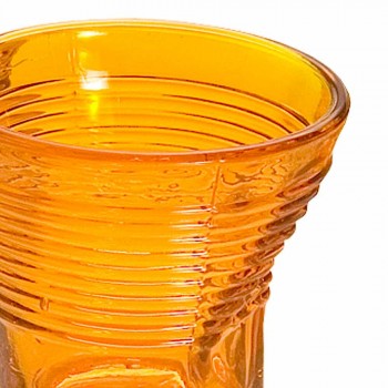 6 šálků kávy zmačkané sklenice v barevném designovém skle - Sarabi