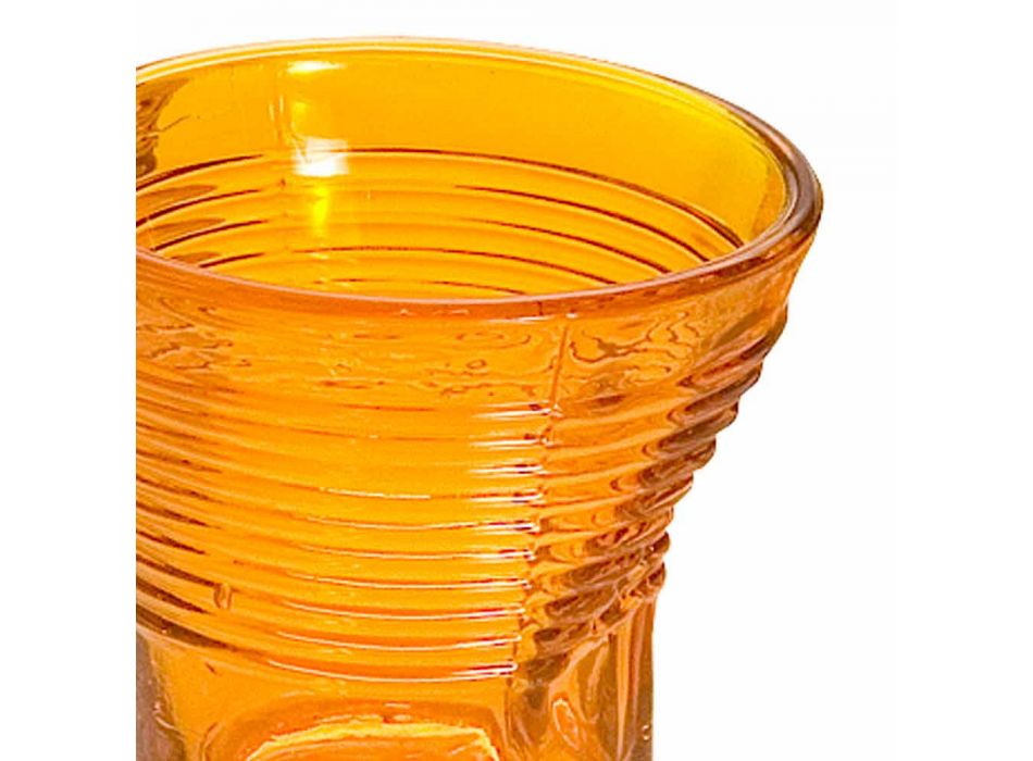 6 šálků kávy zmačkané sklenice v barevném designovém skle - Sarabi Viadurini