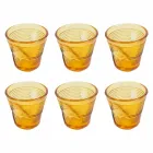 6 šálků kávy zmačkané sklenice v barevném designovém skle - Sarabi Viadurini