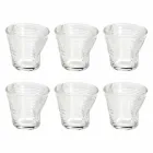 6 šálků kávy zmačkané sklenice v barevném designovém skle - Sarabi Viadurini