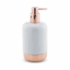 Volně stojící koupelnové doplňky z bílého porcelánu s měděnými detaily - Scampia Viadurini