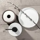 Koupelnové doplňky z bílé žáruvzdorné hlíny Made in Italy - Antonella Viadurini