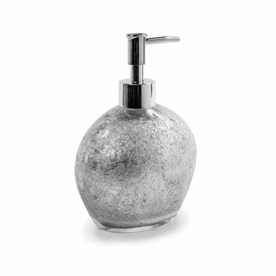 Koupelnové doplňky z pryskyřice potažené stříbrným listem - argentinské Viadurini