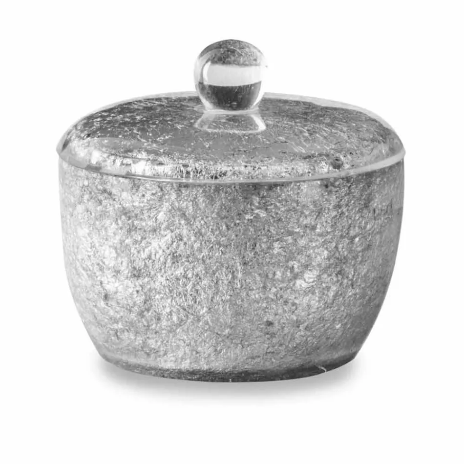 Koupelnové doplňky z pryskyřice potažené stříbrným listem - argentinské Viadurini