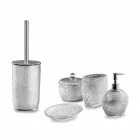 Koupelnové doplňky z pryskyřice potažené stříbrným listem - argentinské Viadurini