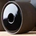 Moderní koupelnové doplňky z černé hlíny Made in Italy - Antonella Viadurini