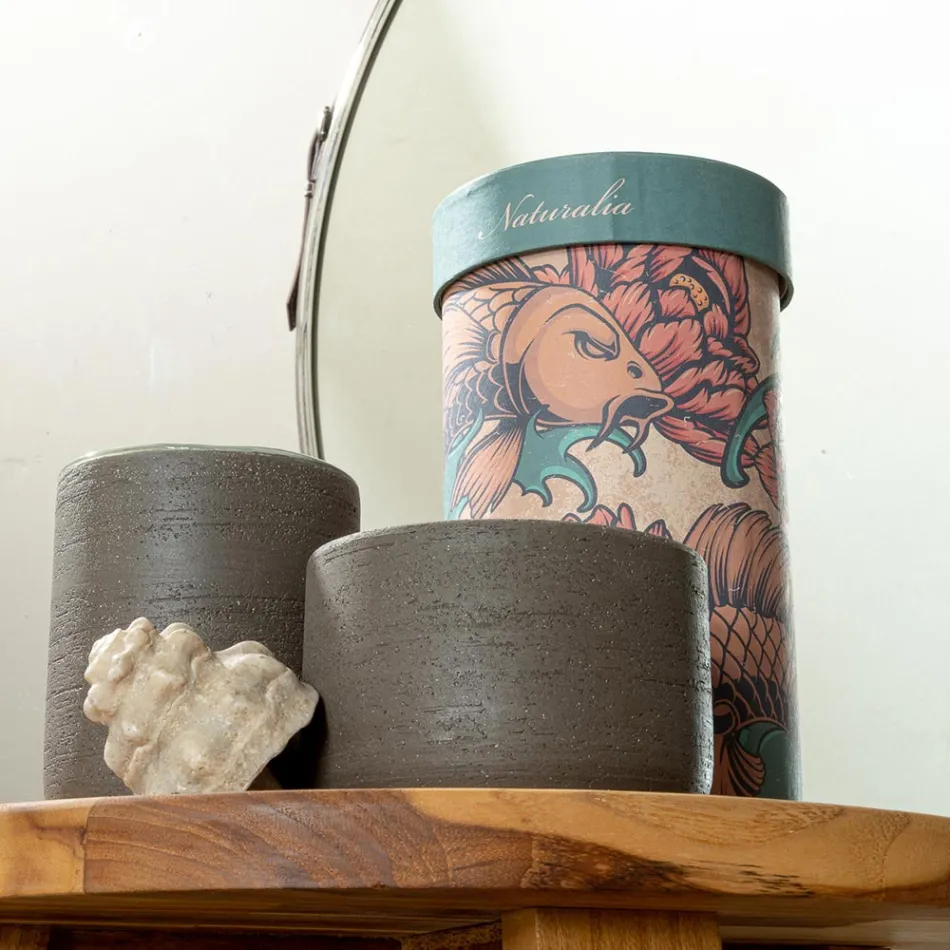 Zelené koupelnové doplňky ze žáruvzdorné hlíny Made in Italy - Antonella Viadurini