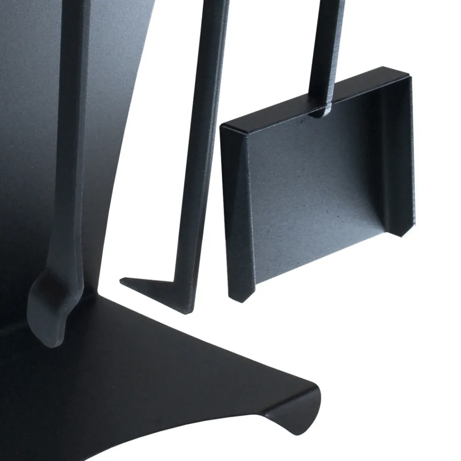 Krbové doplňky z lakované oceli Made in Italy 3 kusy - Virgil Viadurini