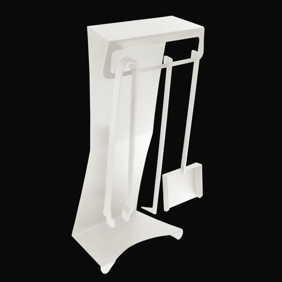 Krbové doplňky z lakované oceli Made in Italy 3 kusy - Virgil Viadurini