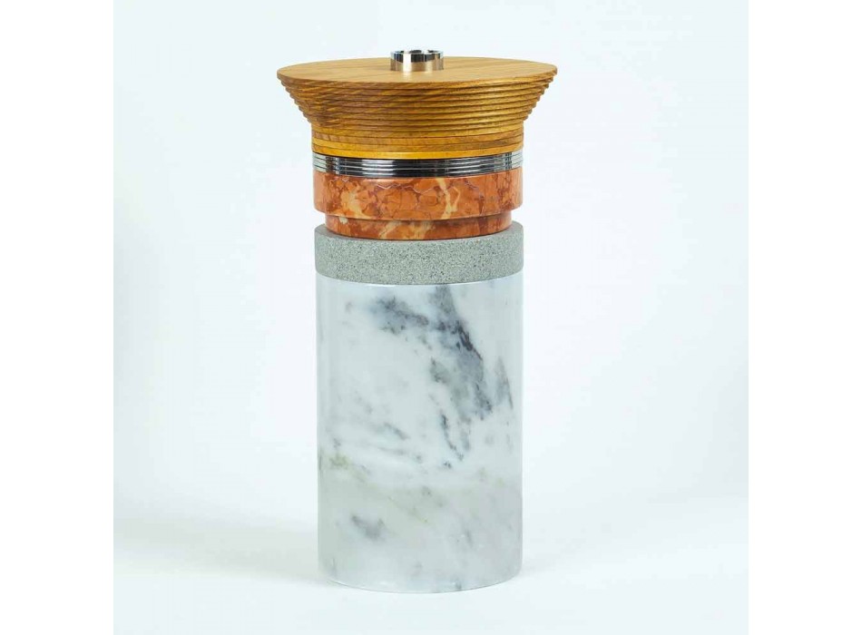 Aperitiv Příslušenství Koktejlové nástroje z mramoru, dřeva a oceli - Norman Viadurini