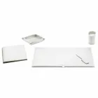 Stolní doplňky z regenerované kůže 5 kusů vyrobené v Itálii - Aristoteles Viadurini