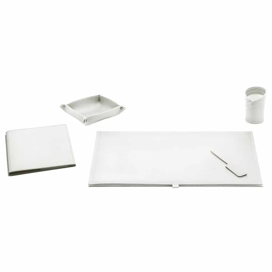 Stolní doplňky z regenerované kůže 5 kusů vyrobené v Itálii - Aristoteles Viadurini