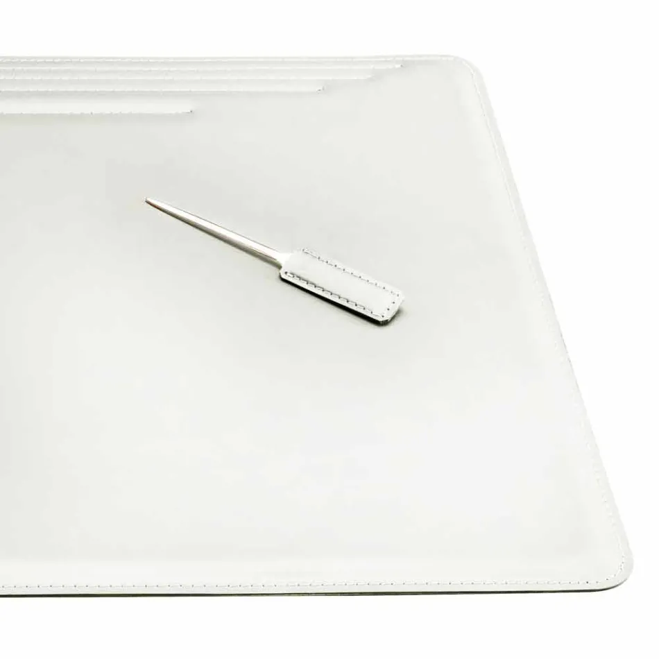 4-kusové regenerované kožené psací potřeby vyrobené v Itálii - Ebe Viadurini