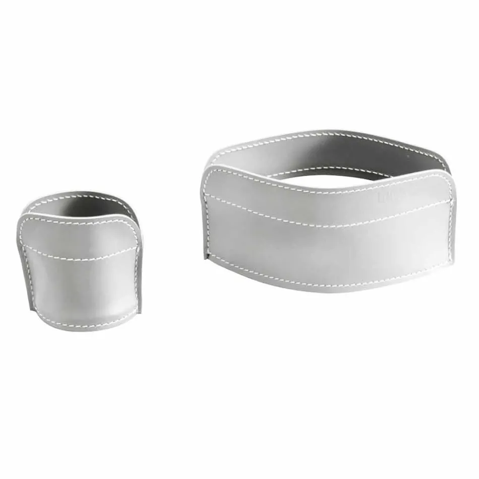 4-kusové regenerované kožené psací potřeby vyrobené v Itálii - Ebe Viadurini