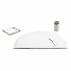 Stolní doplňky z regenerované kůže 4 kusy vyrobené v Itálii - Medea Viadurini