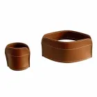 Stolní doplňky z regenerované kůže 5 kusů vyrobené v Itálii - Ebe Viadurini