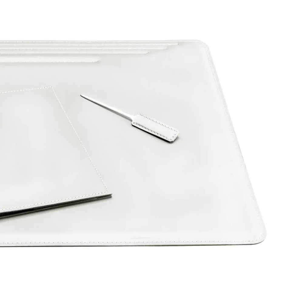 Stolní doplňky z regenerované kůže 5 kusů vyrobené v Itálii - Ebe Viadurini