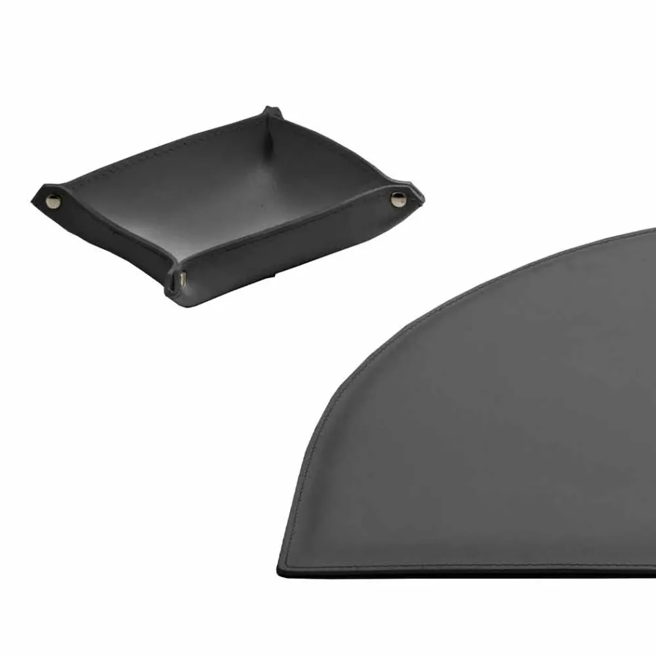 Stolní doplňky z regenerované kůže 5 kusů vyrobené v Itálii - Medea Viadurini