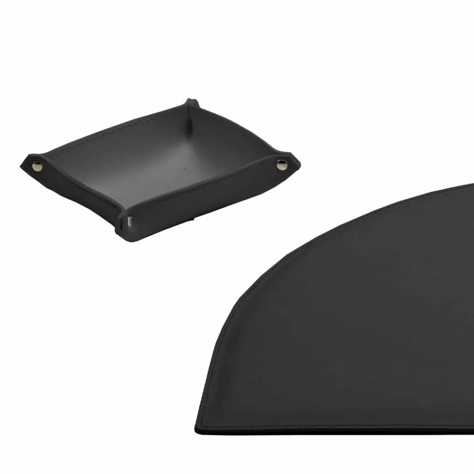 Stolní doplňky z regenerované kůže 5 kusů vyrobené v Itálii - Medea Viadurini