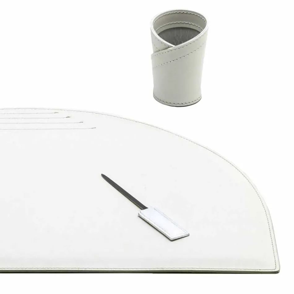 Stolní doplňky z regenerované kůže 5 kusů vyrobené v Itálii - Medea Viadurini