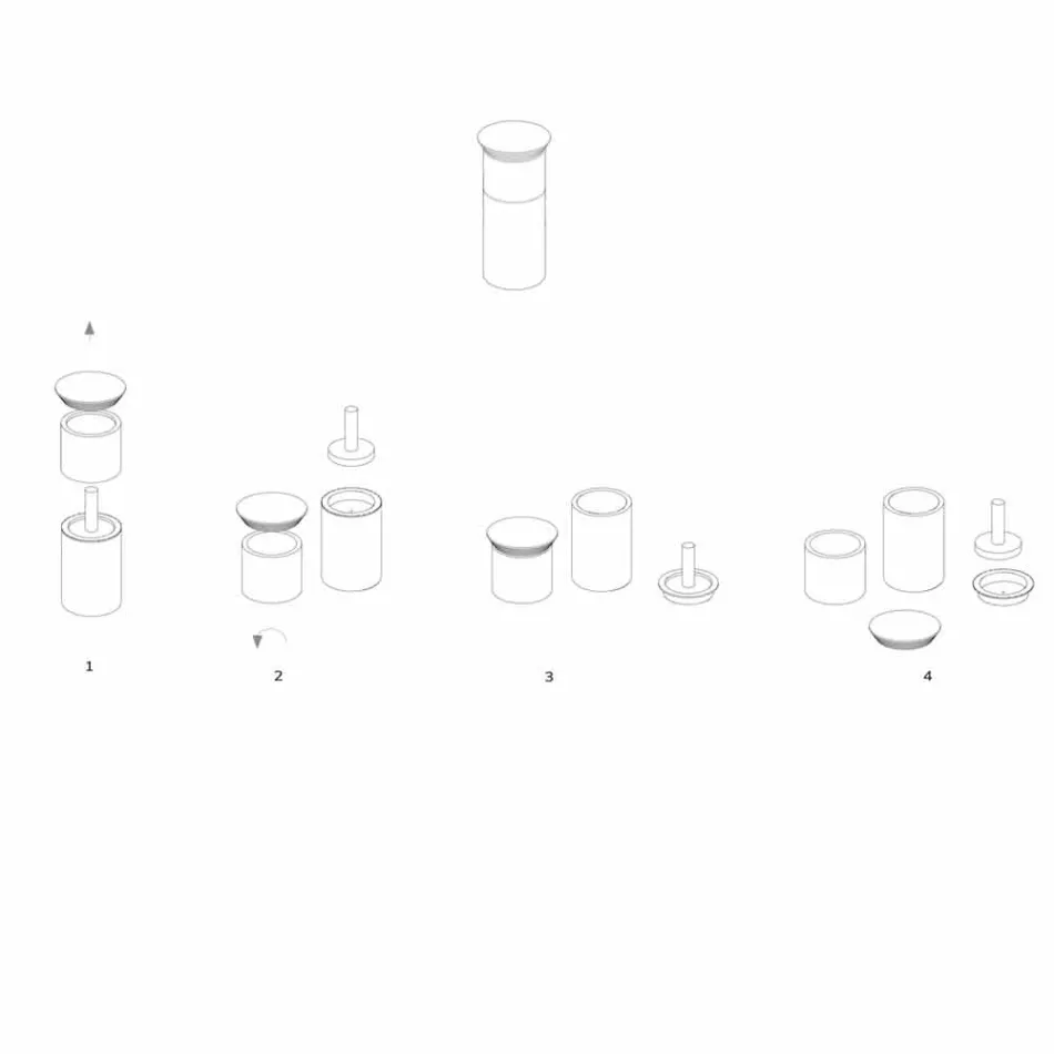 Prostorově úsporné příslušenství pro kuchyňské nářadí z mramoru, dřeva a oceli - Astoria Viadurini