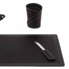 Příslušenství 4-kusový regenerovaný kožený stůl vyrobený v Itálii - Ascanio Viadurini