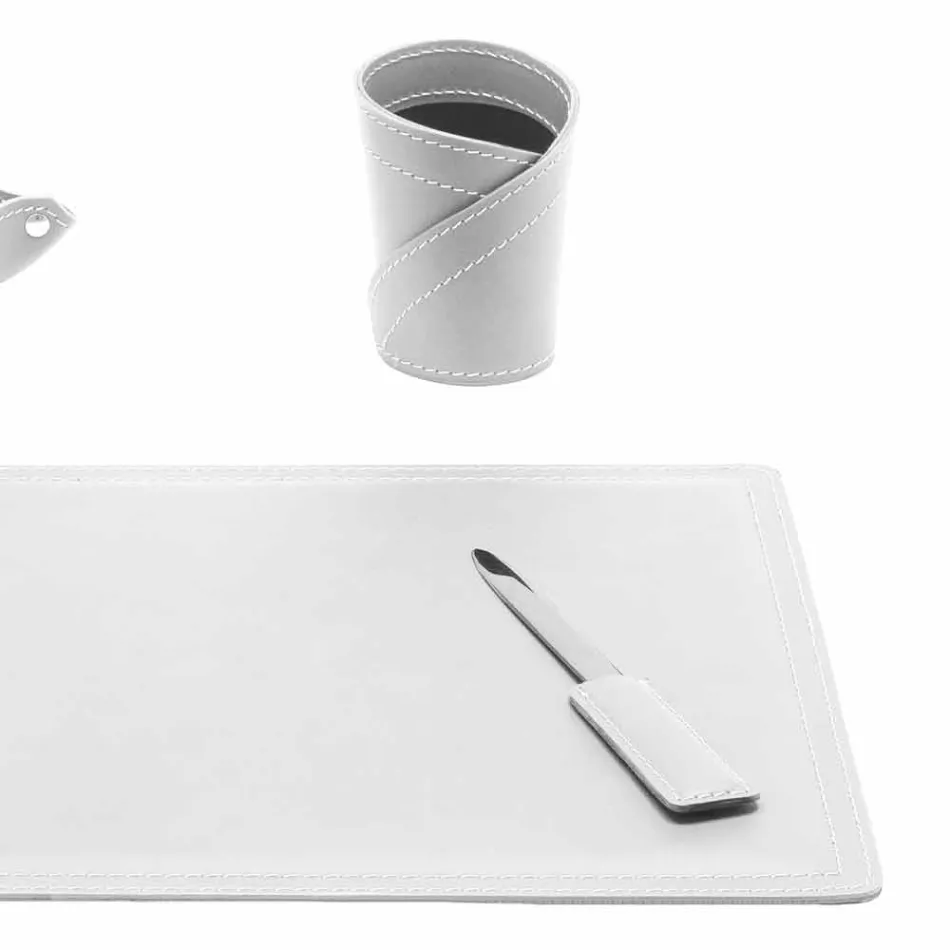 Příslušenství 4-kusový regenerovaný kožený stůl vyrobený v Itálii - Ascanio Viadurini