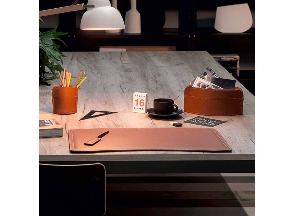 Příslušenství 4 kusy regenerovaného koženého stolu vyrobené v Itálii - Brando Viadurini