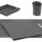 Příslušenství 5-dílný kožený psací stůl vyrobený v Itálii - Ascanio Viadurini