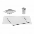 Příslušenství Kancelářský stůl z Bonded Leather, 5 ks, Made in Italy - Ascanio