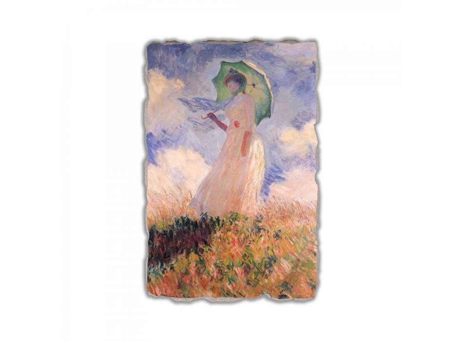Fresco Calude Monet „Žena se slunečníkem vychýlený vlevo“ Viadurini