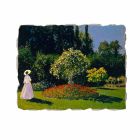 Fresco Claude Monet &quot;Lady in Garden v Sainte-Adresse&quot; Viadurini