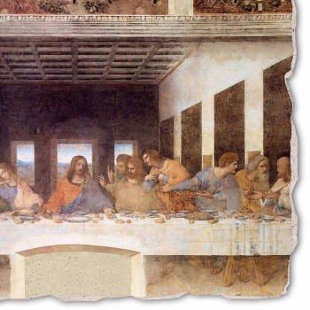Fresco provedeno v „poslední večeři“ Itálie Leonarda da Vinciho