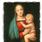Fresco Italská vyrobené Raffaello Sanzio &quot;Madonna del Granduca&quot; Viadurini