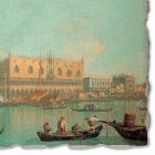 Fresco velký Canaletto &quot;Pohled na Palazzo Ducale di Venezia&quot; Viadurini