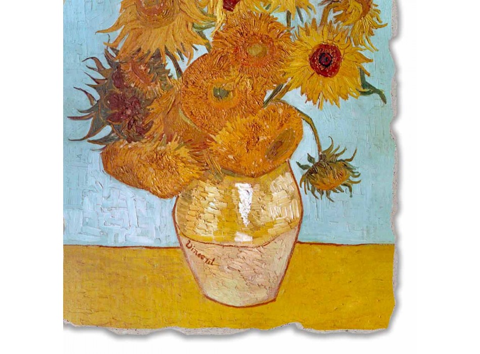 Great Fresco handmade Vincent Van Gogh &quot;Váza Slunečnice&quot; Viadurini
