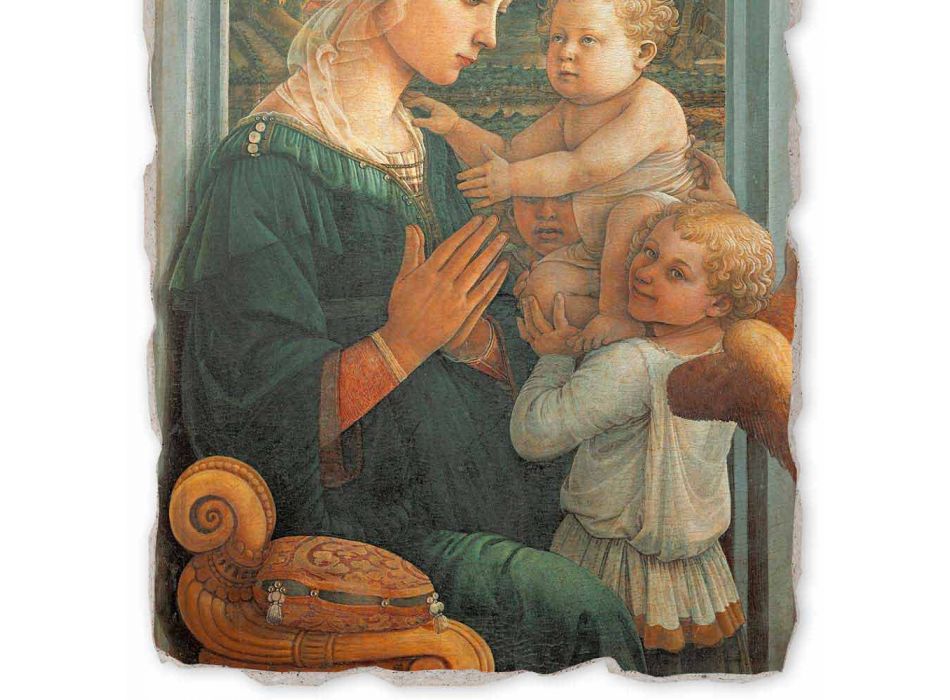 Great Fresco Filippo Lippi &quot;Madona s dítětem&quot;, ruční