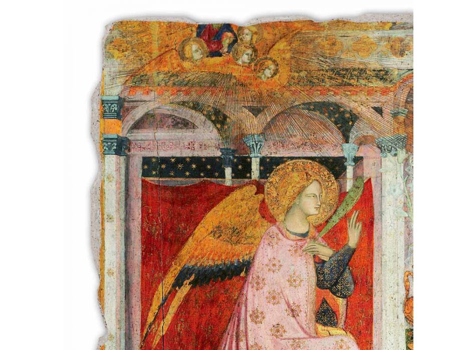 Great Fresco Friar Ilario z Viterbo &quot;Zvěstování&quot; část. Viadurini