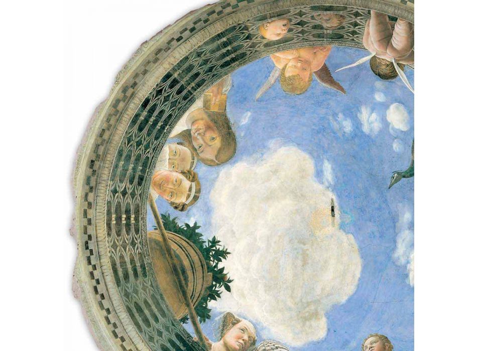 velký Mantegna Fresco „Oculus s andělíčky a Dame výhledem“