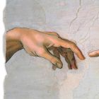 velký Michelangelo freska „Stvoření Adama“ zvláštní Viadurini
