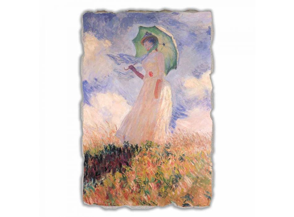 Great Fresco Monet „Žena se slunečníkem vychýlený vlevo“ Viadurini