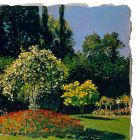 Great Fresco Monet &quot;Lady in Garden v Sainte-Adresse&quot; Viadurini