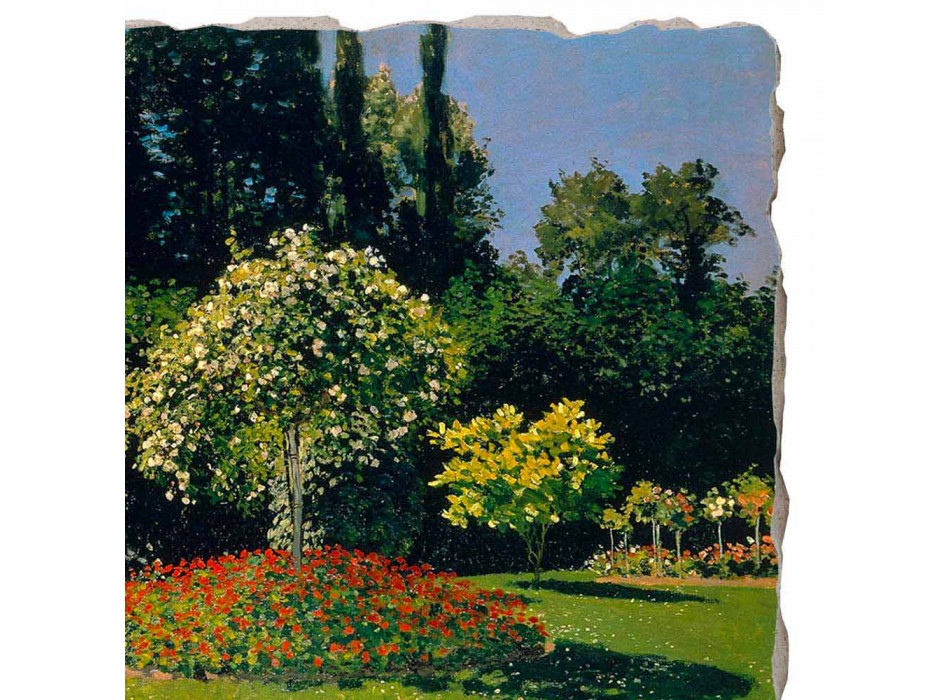 Great Fresco Monet &quot;Lady in Garden v Sainte-Adresse&quot; Viadurini