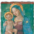 Great Pinturicchio Fresco „Madona s dítětem“ Řemeslný Viadurini