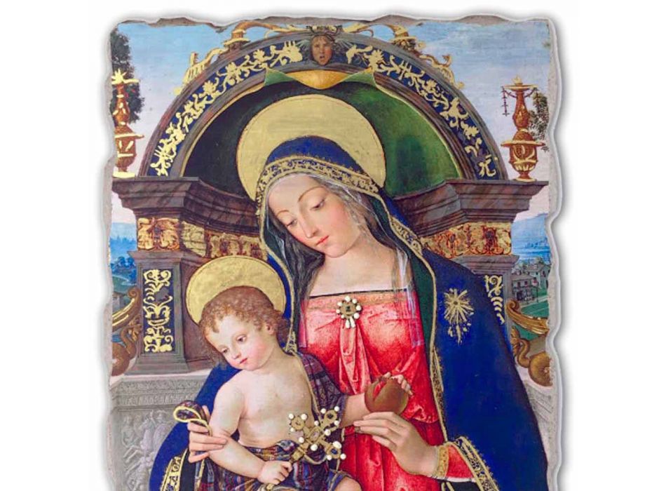 Fresco Pinturicchio velký oltářní obraz Santa Maria dei Fossi Viadurini