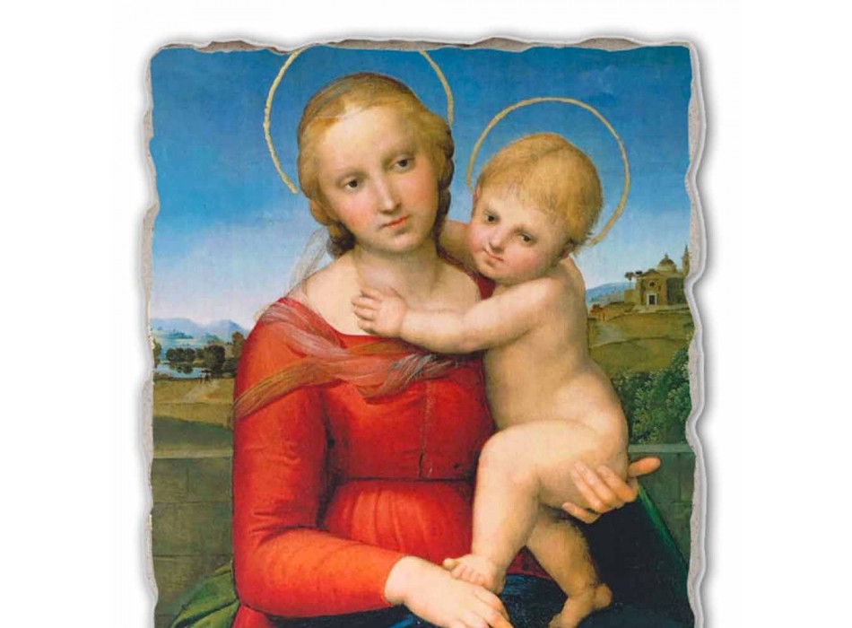 Fresco velký Raffaello Sanzio &quot;Small Cowper Madonna&quot; v roce 1505 Viadurini