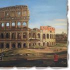 Great Fresco Vanvitelli „Koloseum a Konstantinův oblouk“ Viadurini