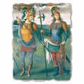 Perugino freska „The Fortress, Temperance a šest Hrdinové starověku“