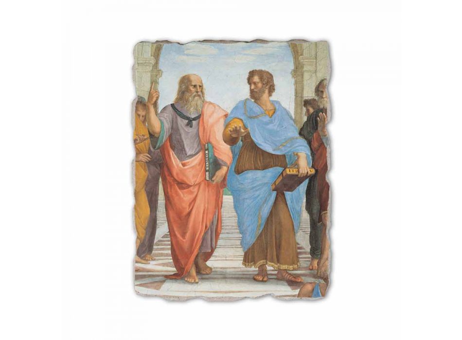 Raffaello Sanzio freska &quot;School of Athens&quot; část. Plato a Artistotele Viadurini