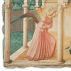Beato Angelico Fresco rozmnožování „Zvěstování“ ruční Viadurini